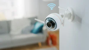 camara de seguridad conectada a smartphone moderna