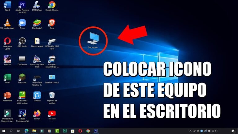 icono de acceso directo en escritorio computadora