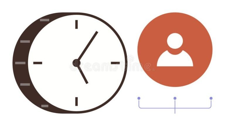 icono de reloj junto a perfil de instagram