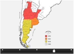 mapa de argentina con municipios resaltados