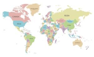 mapa politico con divisiones administrativas claras