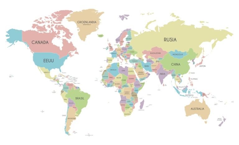 mapa politico con divisiones administrativas claras