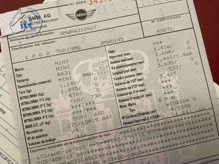 numero de chasis detalle coche moderno