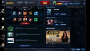 pantalla de inicio de league of legends
