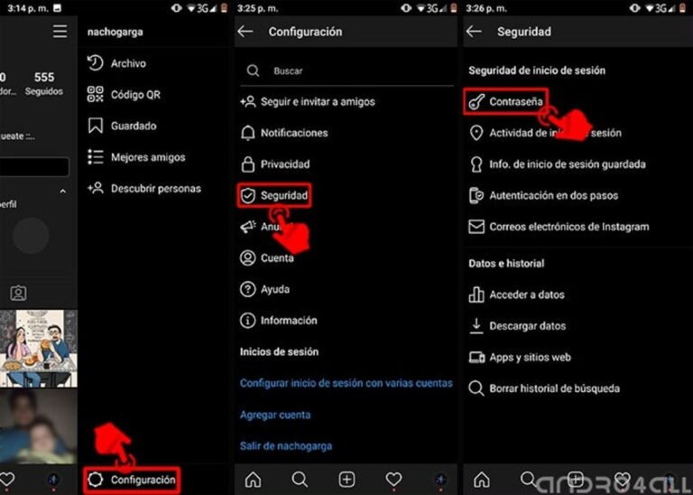 persona cerrando sesion en smartphone instagram