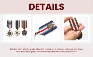 persona disfrazada con medallas falsas