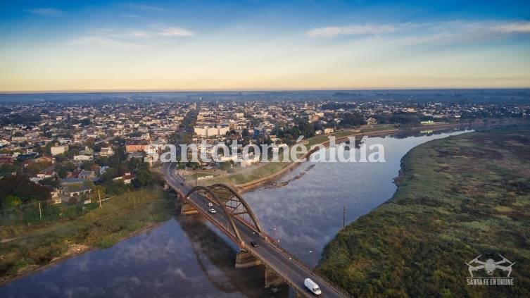 puente santa fe santo tome vista panoramica rio