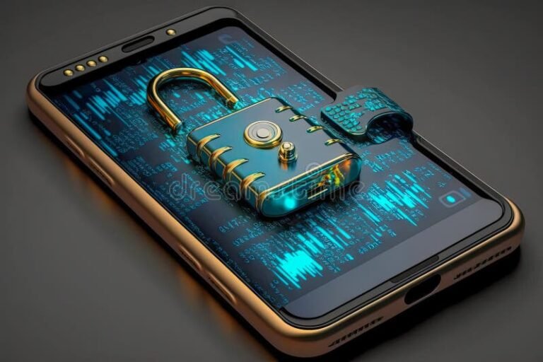 telefono movil bloqueado con candado digital