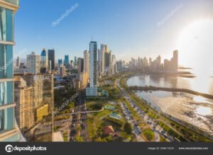 vista aerea moderna de costa del este panama